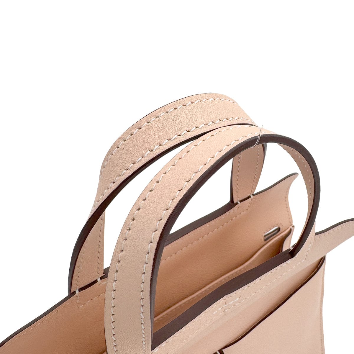 PURPOSE HERMES HALZAN MINI ROSE EGLANTINE VEAU SWIFT HAND SHOULDER BAG X PALLADIUM HARDWARE 90308204