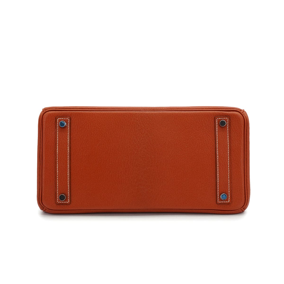 HERMES HAUT A COURROIES 32 BRIQUE CHEVRE HAND BAG 2006 SQUARE J PALLADIUM HARDWARE DXBS6657