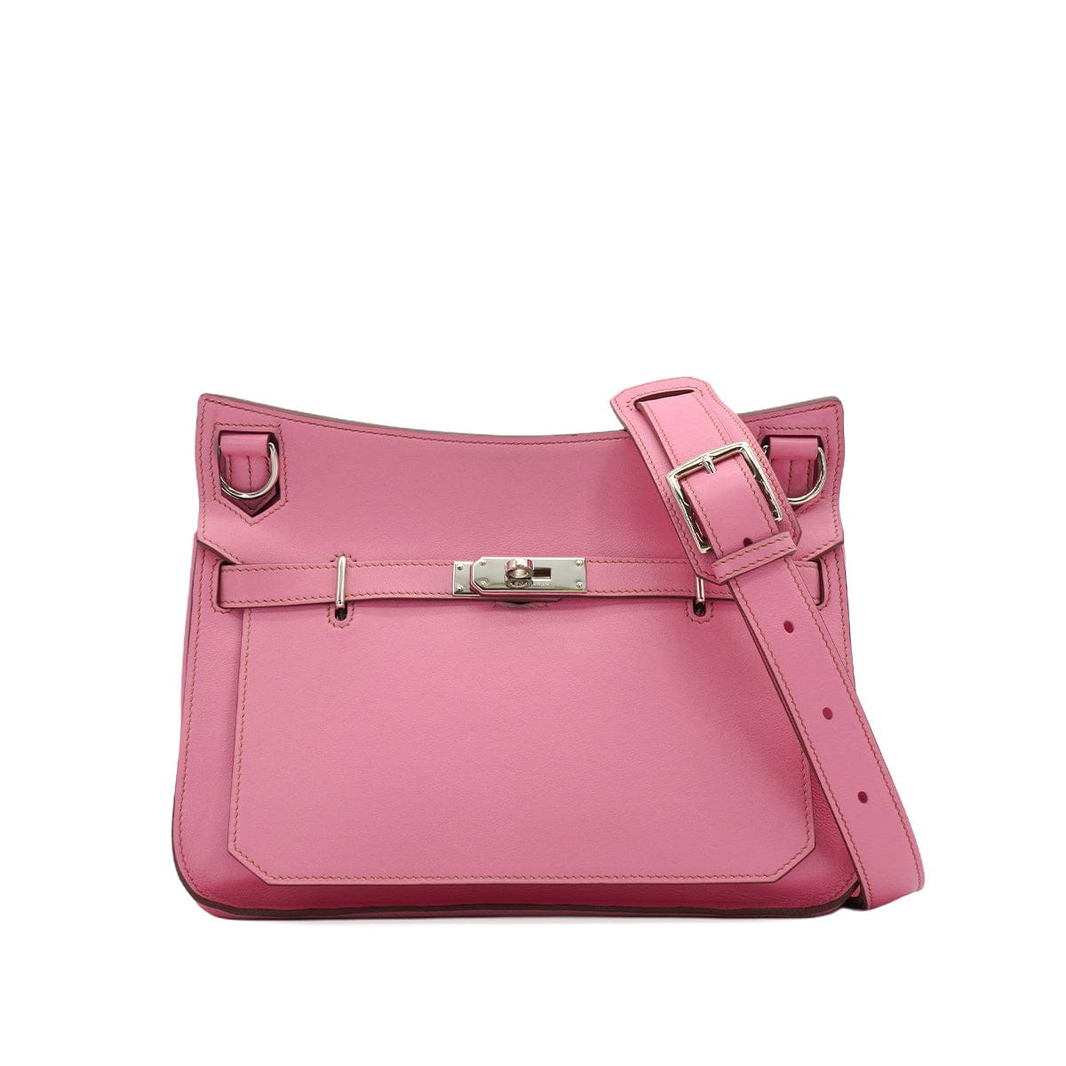 HERMES JYPSIERE 28 BUBBLEGUM VEAU SWIFT SHOULDER BAG 2011 SQUARE O PALLADIUM HARDWARE 90348542