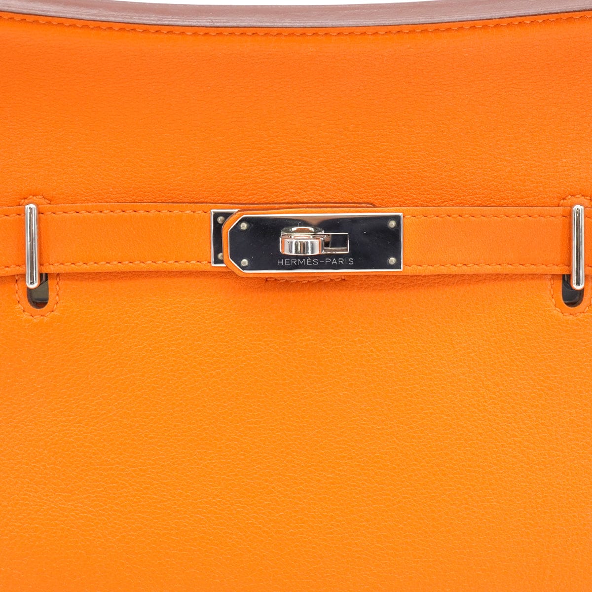 PURPOSE HERMES JYPSIERE 28 ORANGE TAURILLON CLEMENCE SHOULDER BAG 2012 SQUARE P PALLADIUM HARDWARE 90348513