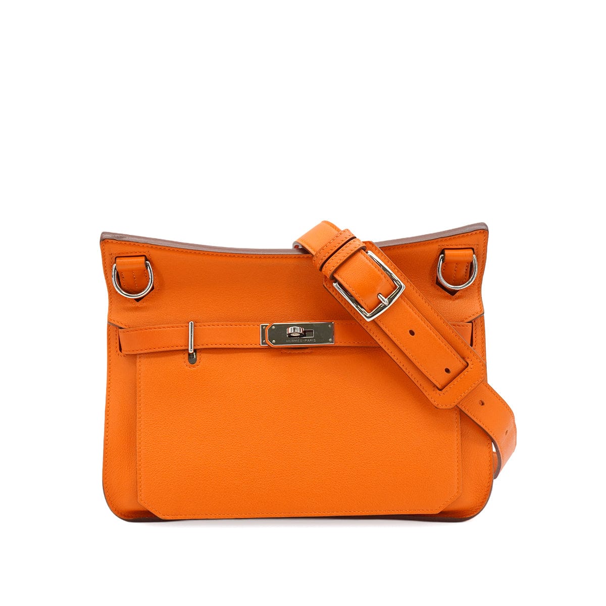 PURPOSE HERMES JYPSIERE 28 ORANGE TAURILLON CLEMENCE SHOULDER BAG 2012 SQUARE P PALLADIUM HARDWARE 90348513