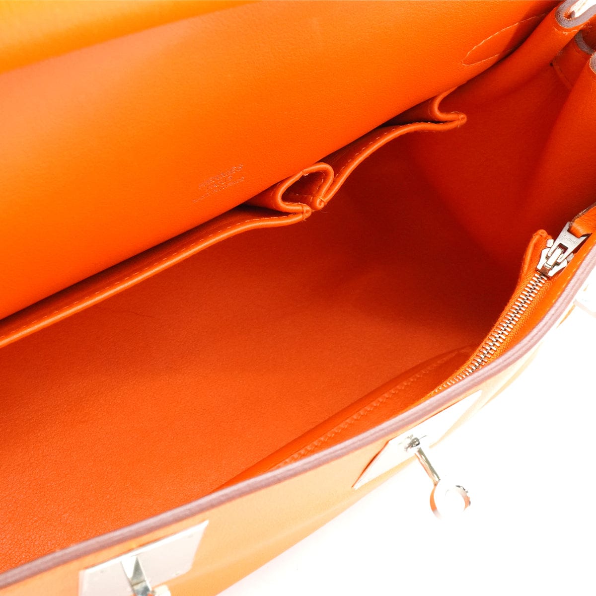 PURPOSE HERMES JYPSIERE 28 ORANGE TAURILLON CLEMENCE SHOULDER BAG 2012 SQUARE P PALLADIUM HARDWARE 90348513