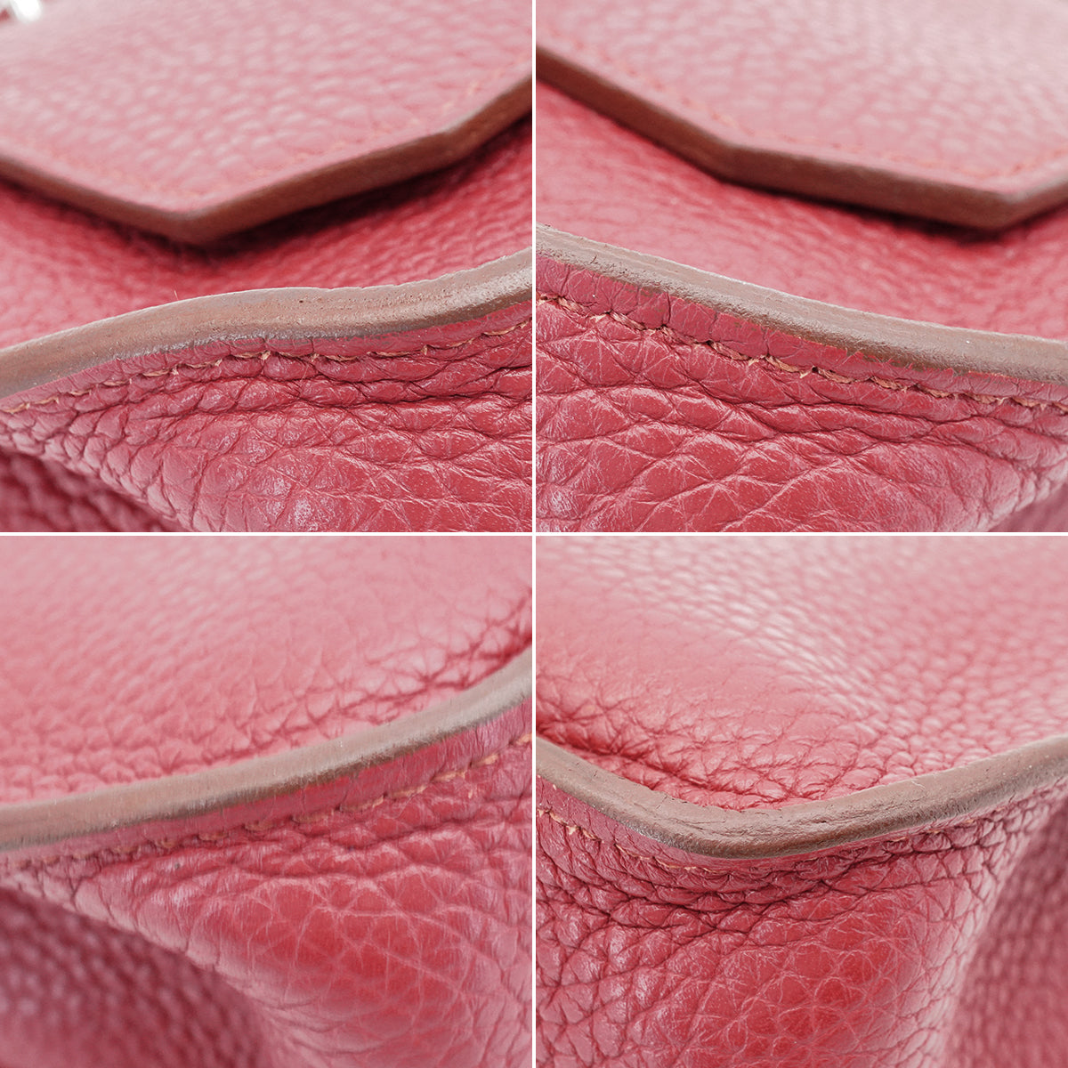 PURPOSE HERMES JYPSIERE 28 RUBY TAURILLON CLEMENCE SHOULDER BAG 2014 SQUARE R PALLADIUM HARDWARE 90348313