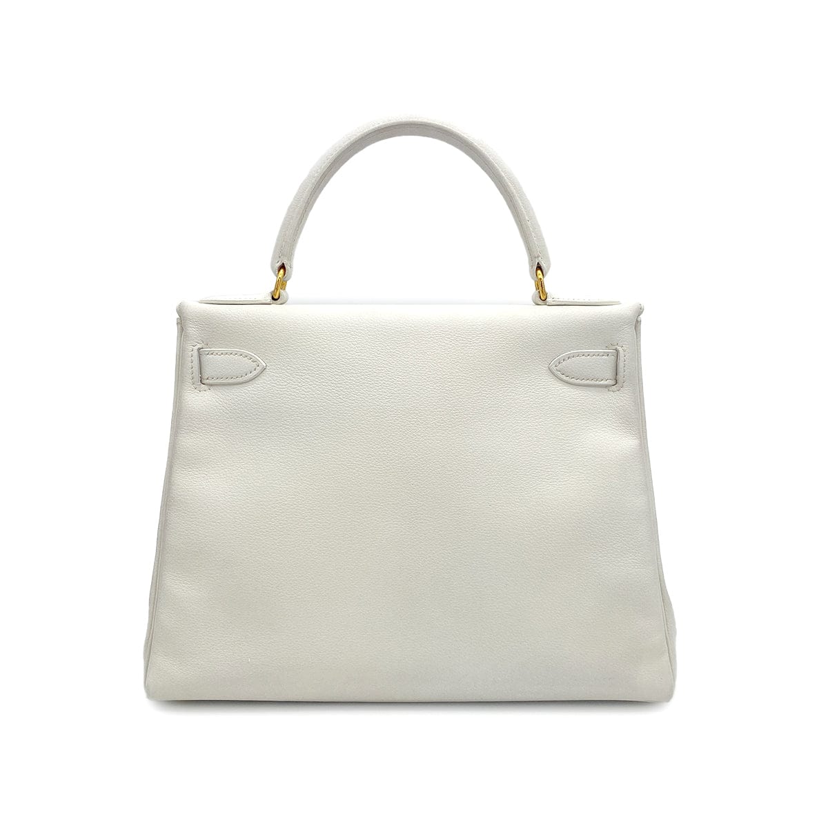PURPOSE HERMES KELLY 28 RETOURNE WHITE GRAINE HAND SHOULDER BAG 〇W GOLD HARDWARE 90308961