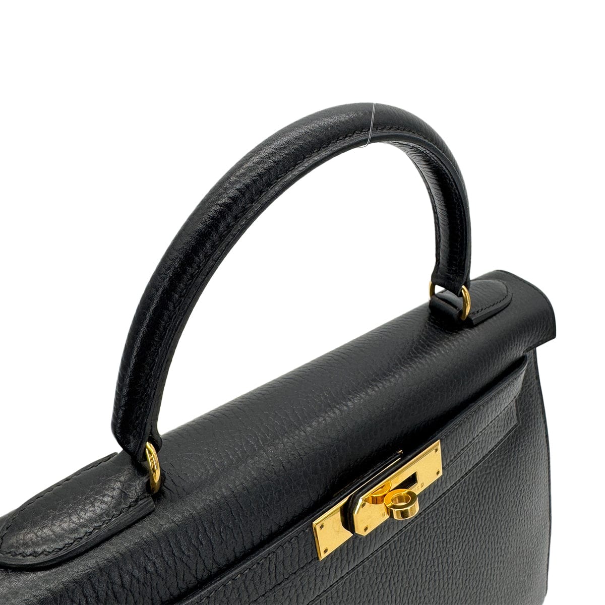 PURPOSE HERMES KELLY 28 SELLIER BLACK ARDENNES HAND SHOULDER BAG 〇Z GHW 90281826