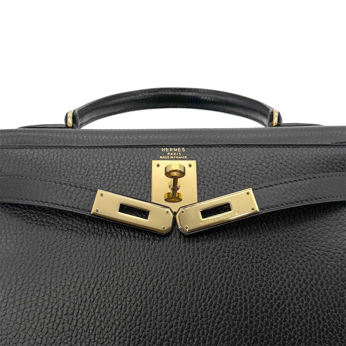 PURPOSE HERMES KELLY 28 SELLIER BLACK ARDENNES HAND SHOULDER BAG 〇Z GHW 90281826