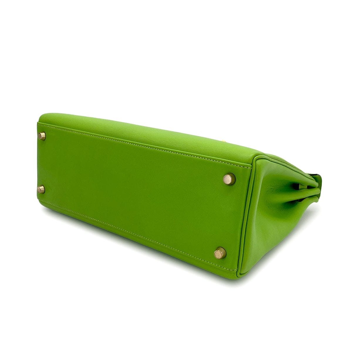 PURPOSE HERMES KELLY 32 RETORNE APPLE GREEN VEAU GULLIVER HAND SHOULDER BAG 2001 SQUARE E GOLD HARDWARE 90320996