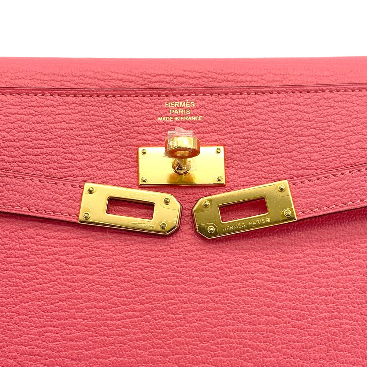 PURPOSE HERMES KELLY WALLET LONG ROSE LIPSTICK CHEVRE 2016 X GOLD HARDWARE 90308369