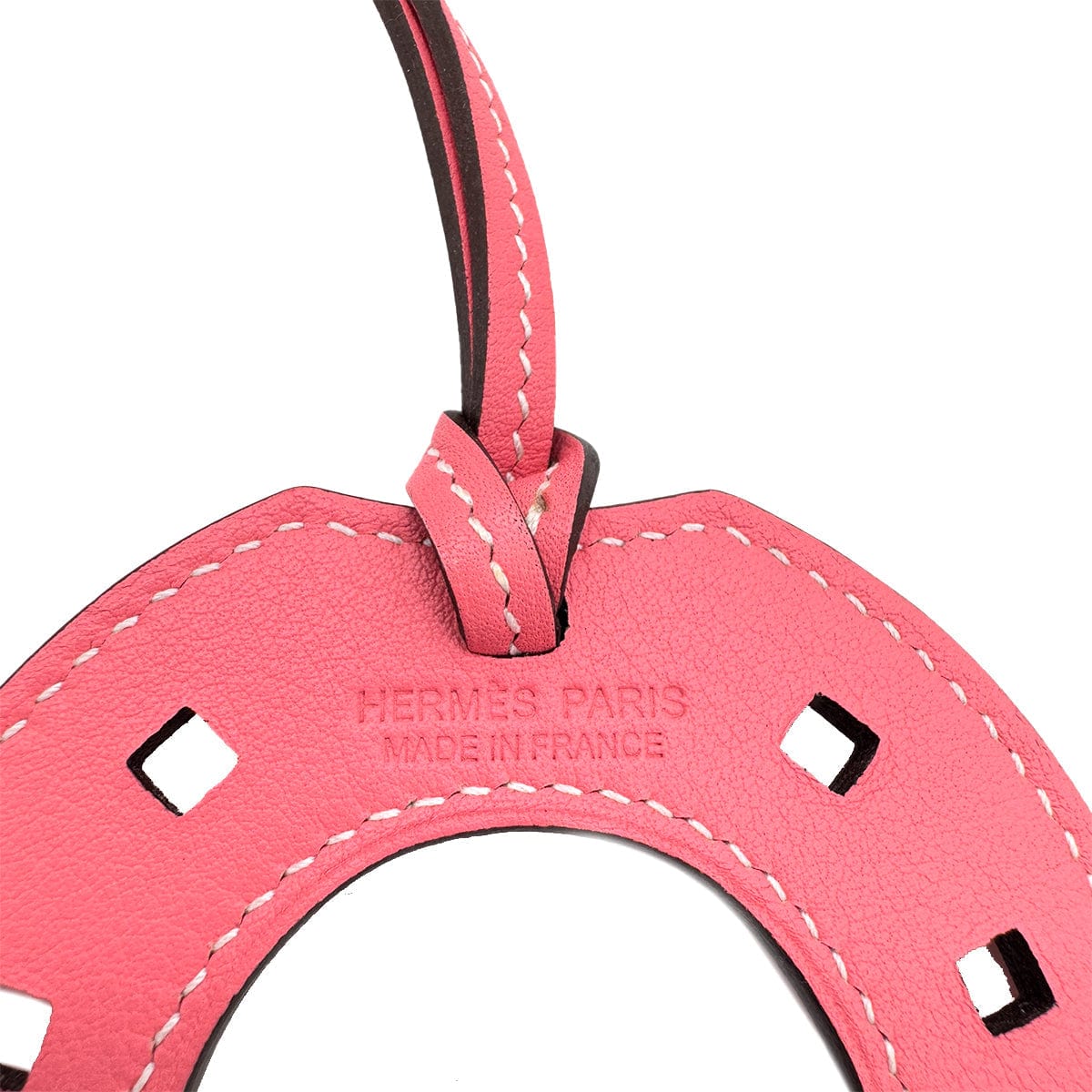 PURPOSE HERMES PADDOCK FER A CHEVAL BAG CHARM ROSE DETE SWIFT 90287915