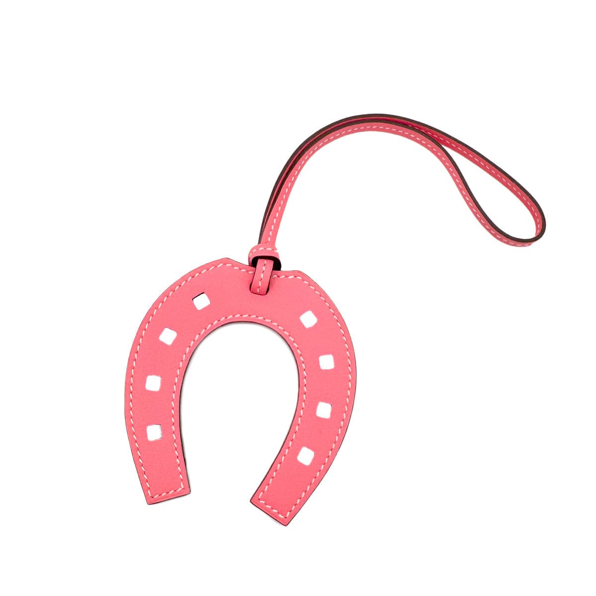 PURPOSE HERMES PADDOCK FER A CHEVAL BAG CHARM ROSE DETE SWIFT 90287915