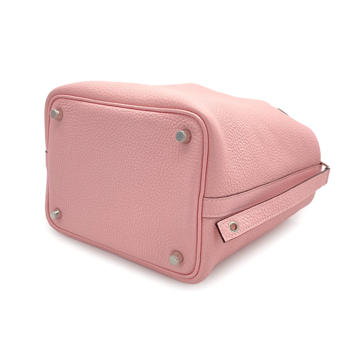 PURPOSE HERMES PICOTIN LOCK PM ROSE SAKURA TAURILLON CLEMENCE HAND BAG B PALLADIUM HARDWARE 90308380