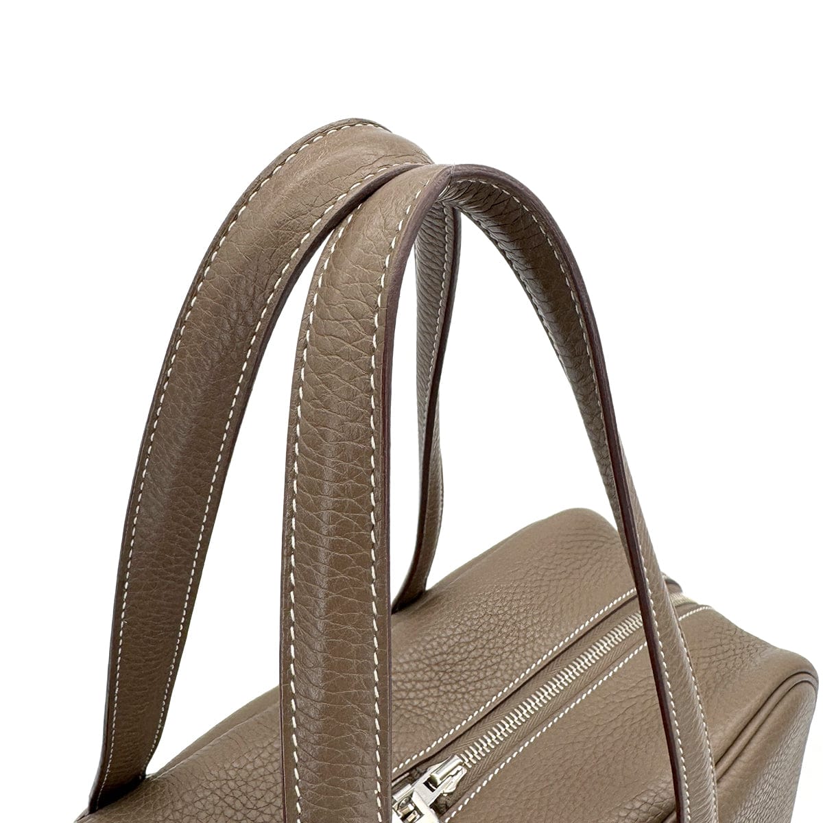 PURPOSE HERMES VICTORIA 2 FOURRE TOUT 35 ETOUPE TAURILLON CLEMENCE HAND BAG X PALLADIUM HARDWARE 90307830