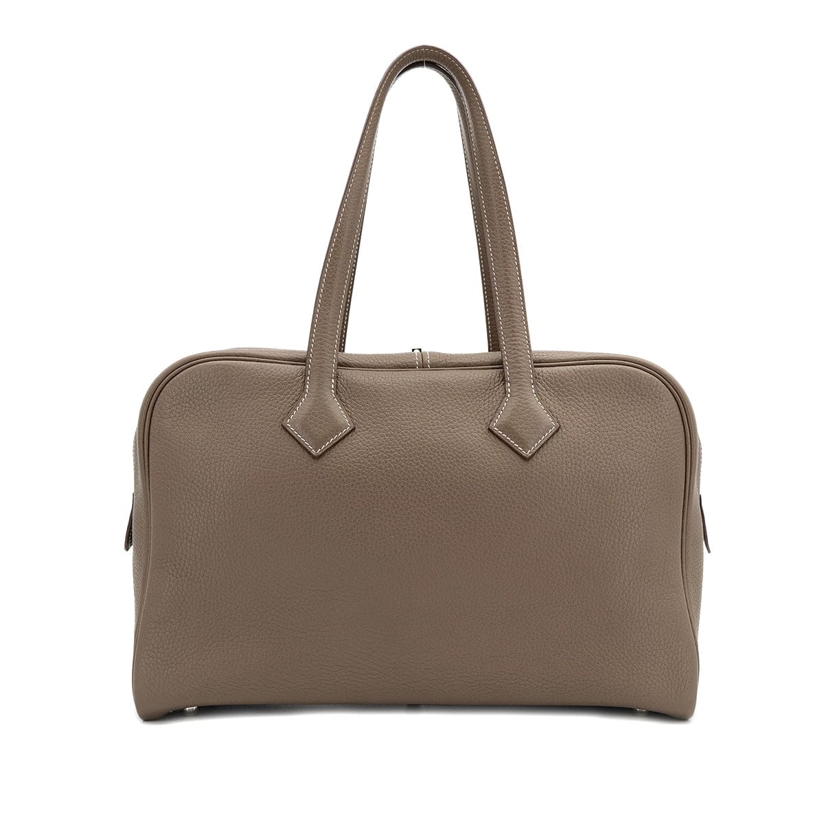 PURPOSE HERMES VICTORIA 2 FOURRE TOUT 35 ETOUPE TAURILLON CLEMENCE HAND BAG X PALLADIUM HARDWARE 90307830
