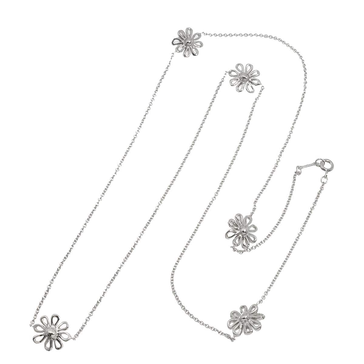 PURPOSE TIFFANY&Co. Daisy Flower Necklace, 69cm, Sterling Silver (SV 925), Tiffany & Co. 90322010