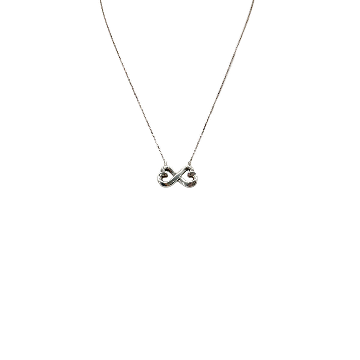 PURPOSE TIFFANY&CO. NECKLACE DOUBLE LOVING HEART PALOMA PICASSO SILVER925 ACCESSORY 90294156