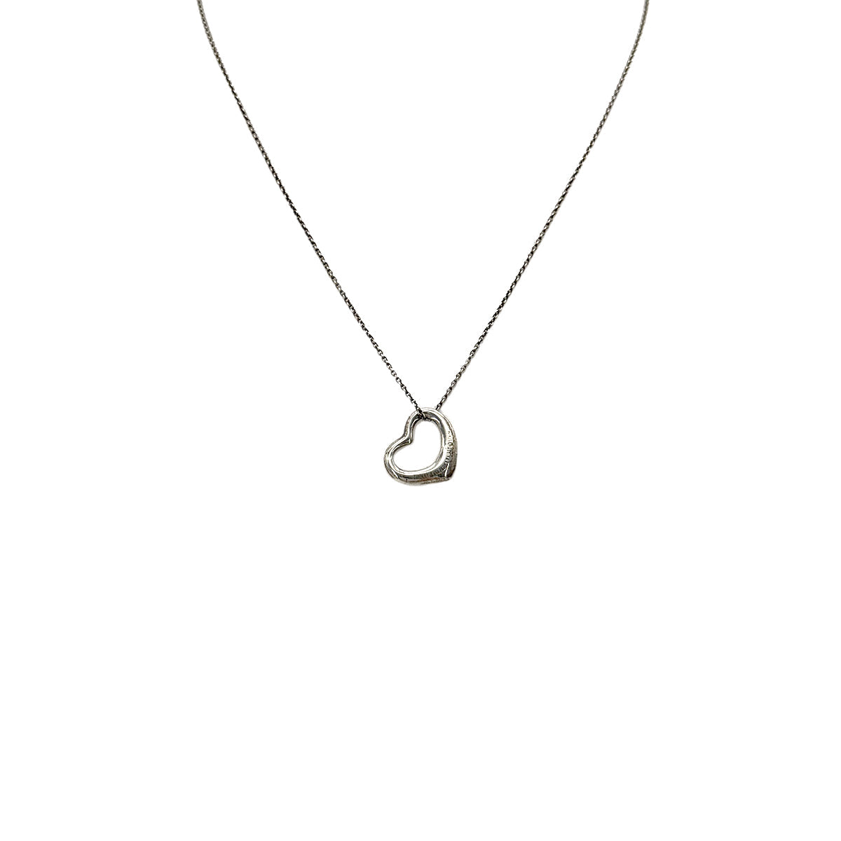 PURPOSE TIFFANY&CO. NECKLACE OPEN HEART 16MM SILVER925 ACCESSORY 90294802