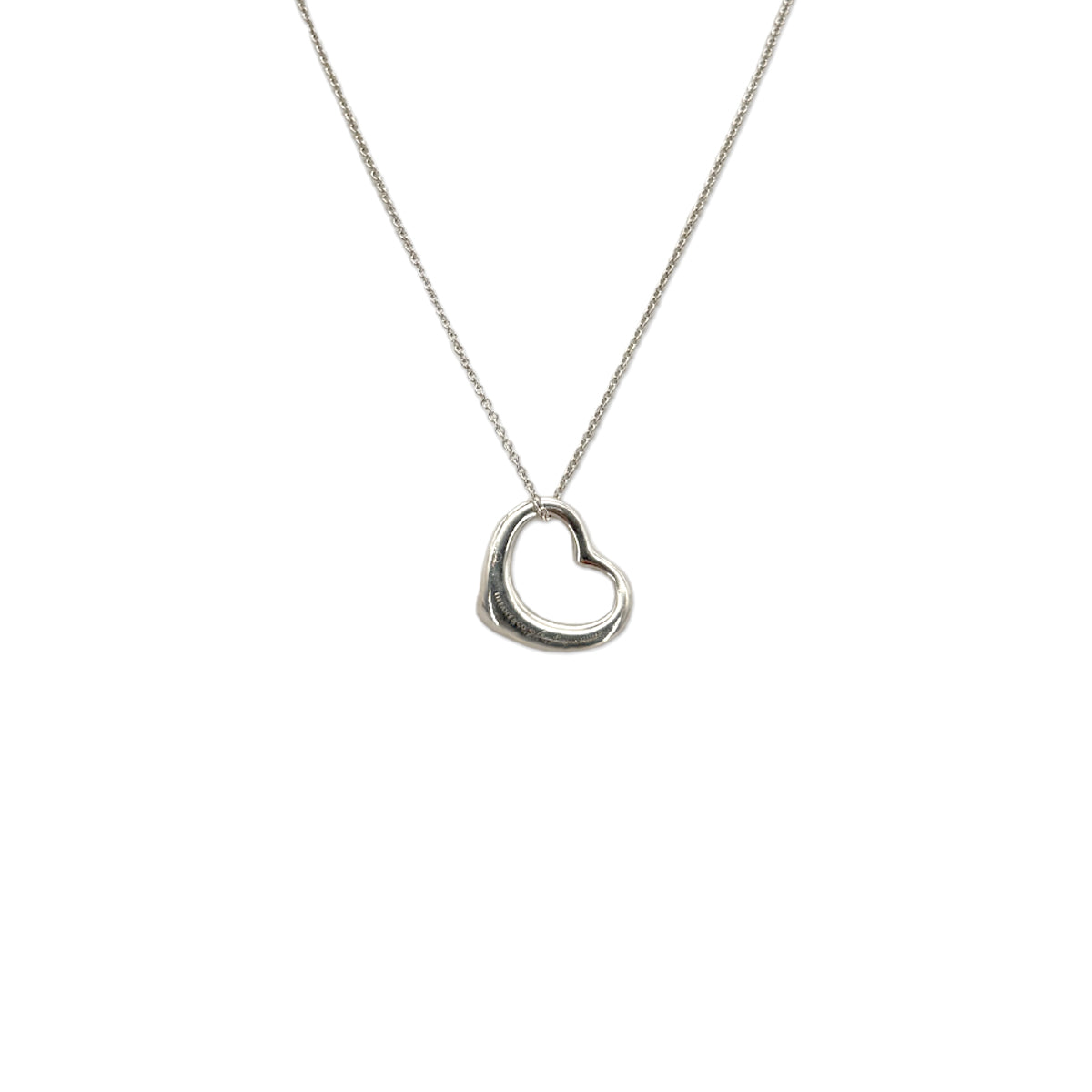 PURPOSE TIFFANY&Co. NECKLACE OPEN HEART 22MM SILVER925 ACCESSORY 90295110