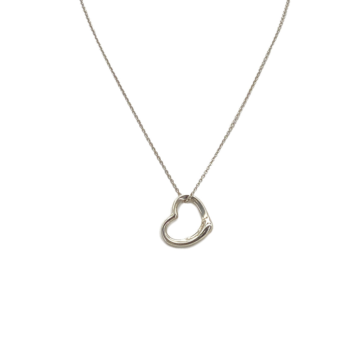 PURPOSE TIFFANY&CO. NECKLACE OPEN HEART 22MM SILVER925 ACCESSORY 90295758