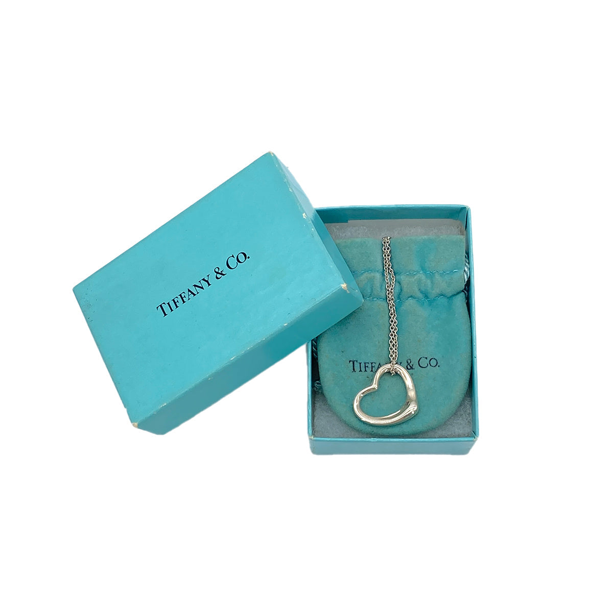 PURPOSE TIFFANY&CO. NECKLACE OPEN HEART 22MM SILVER925 ACCESSORY 90295758