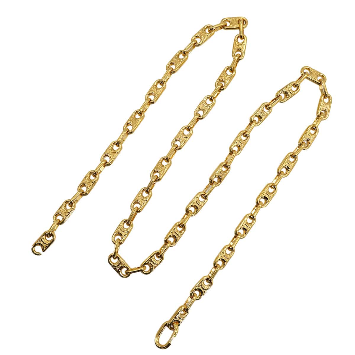 PURPOSE VINTAGE CELINE MACADAM LONG CHAIN NECKLACE GOLD ACCESSORY 90322190
