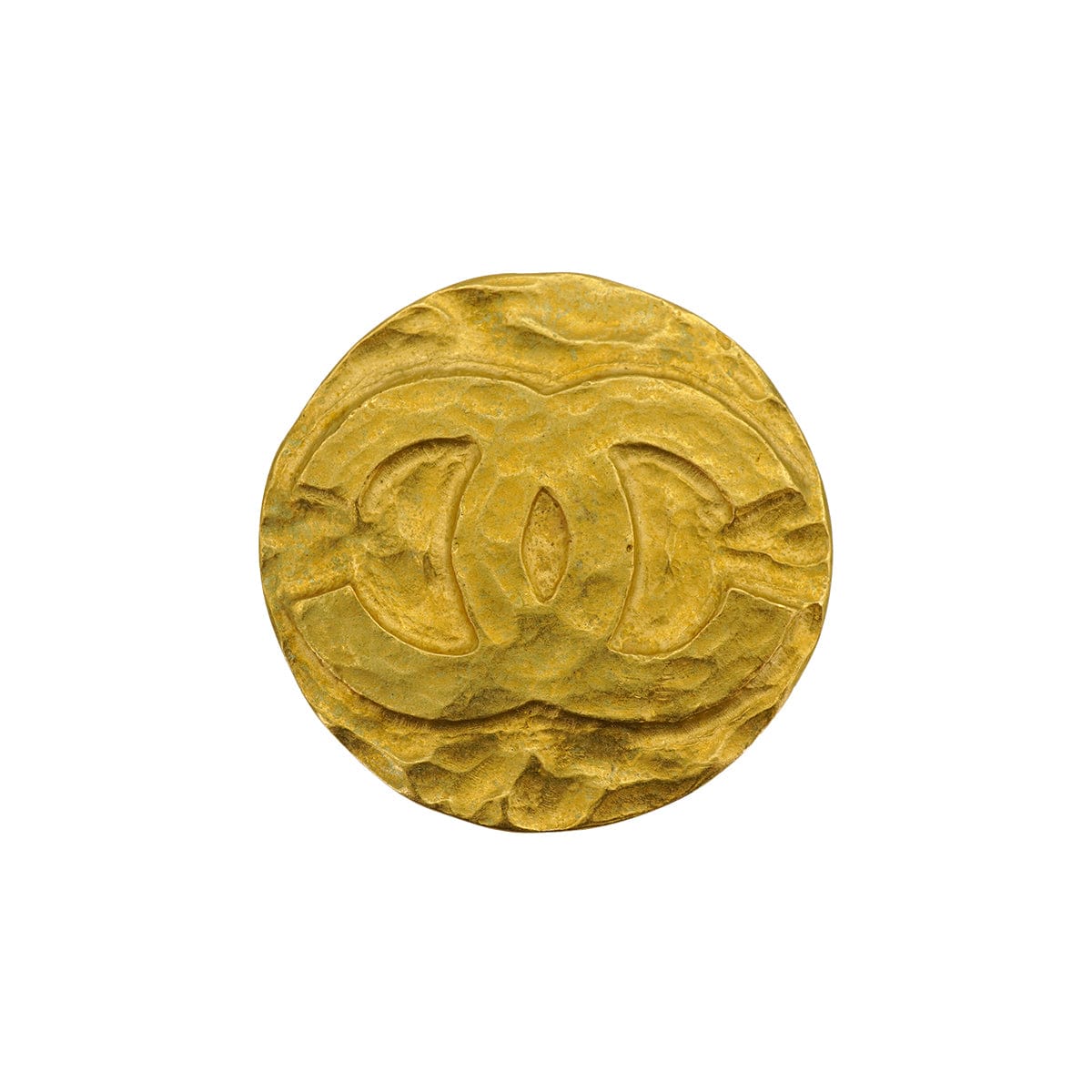 PURPOSE VINTAGE CHANEL COCOMARK BROOCH ROUND GOLD ACCESSORY 94A 90326878