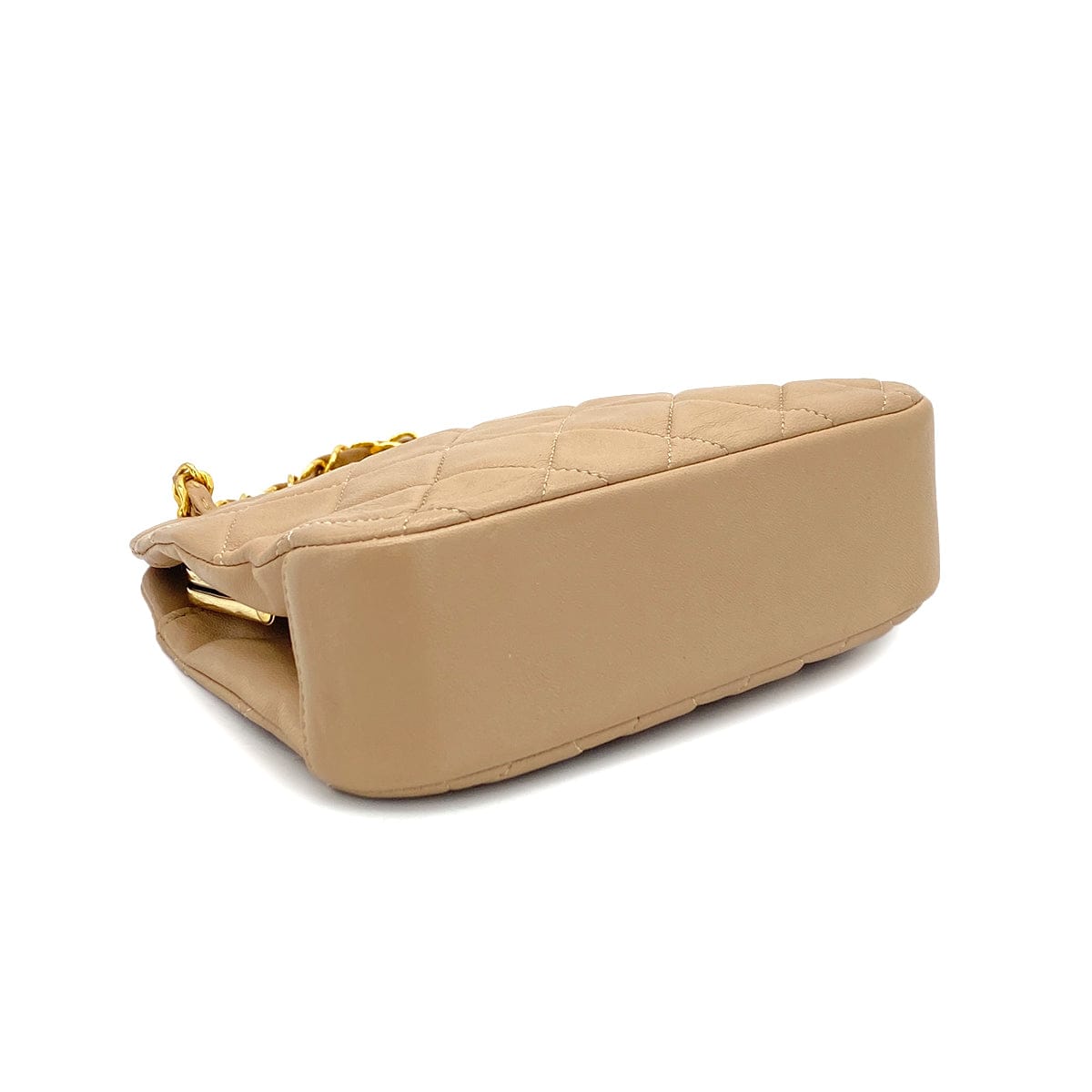 PURPOSE VINTAGE CHANEL COCOMARK MATELASSE CHAIN SHOULDER BAG BEIGE LAMB SKIN GOLD HARDWARE 90326209