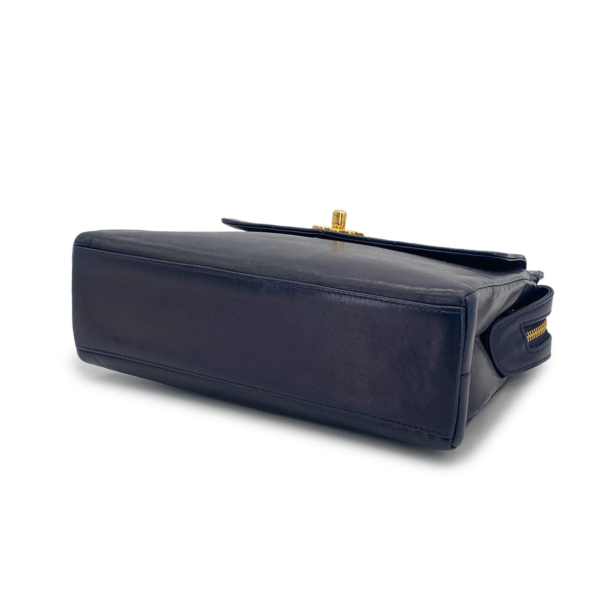 PURPOSE VINTAGE CHANEL COCOMARK MATELASSE CHAIN SHOULDER BAG NAVY LAMB SKIN GOLD HARDWARE 90326854