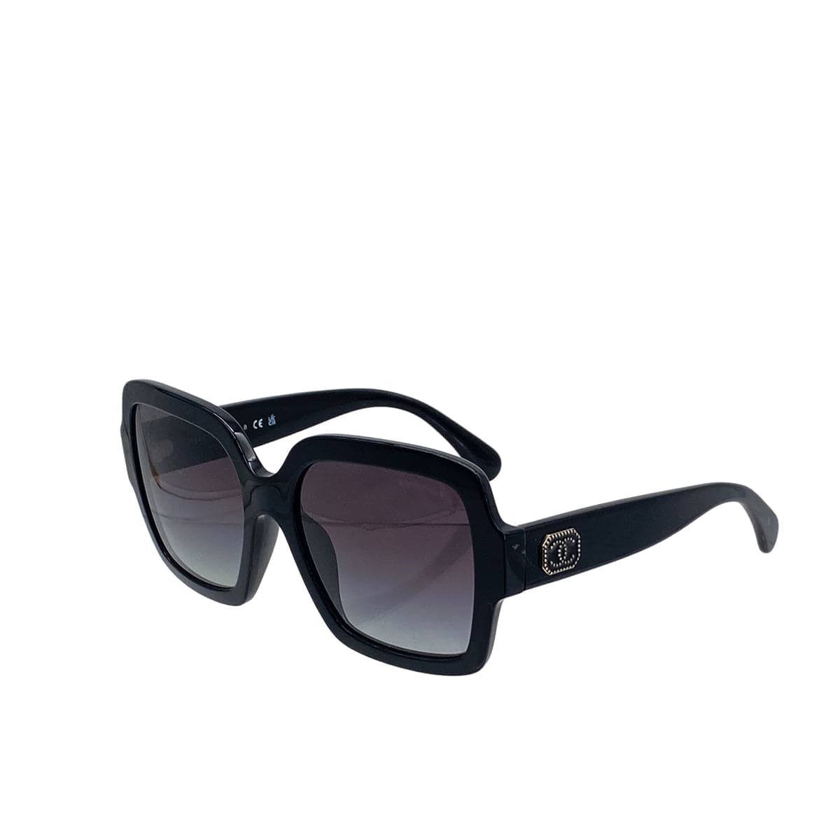 PURPOSE VINTAGE CHANEL COCOMARK SQUARE SHAPE SUNGLASSES BLACK EYEWEAR 90324634
