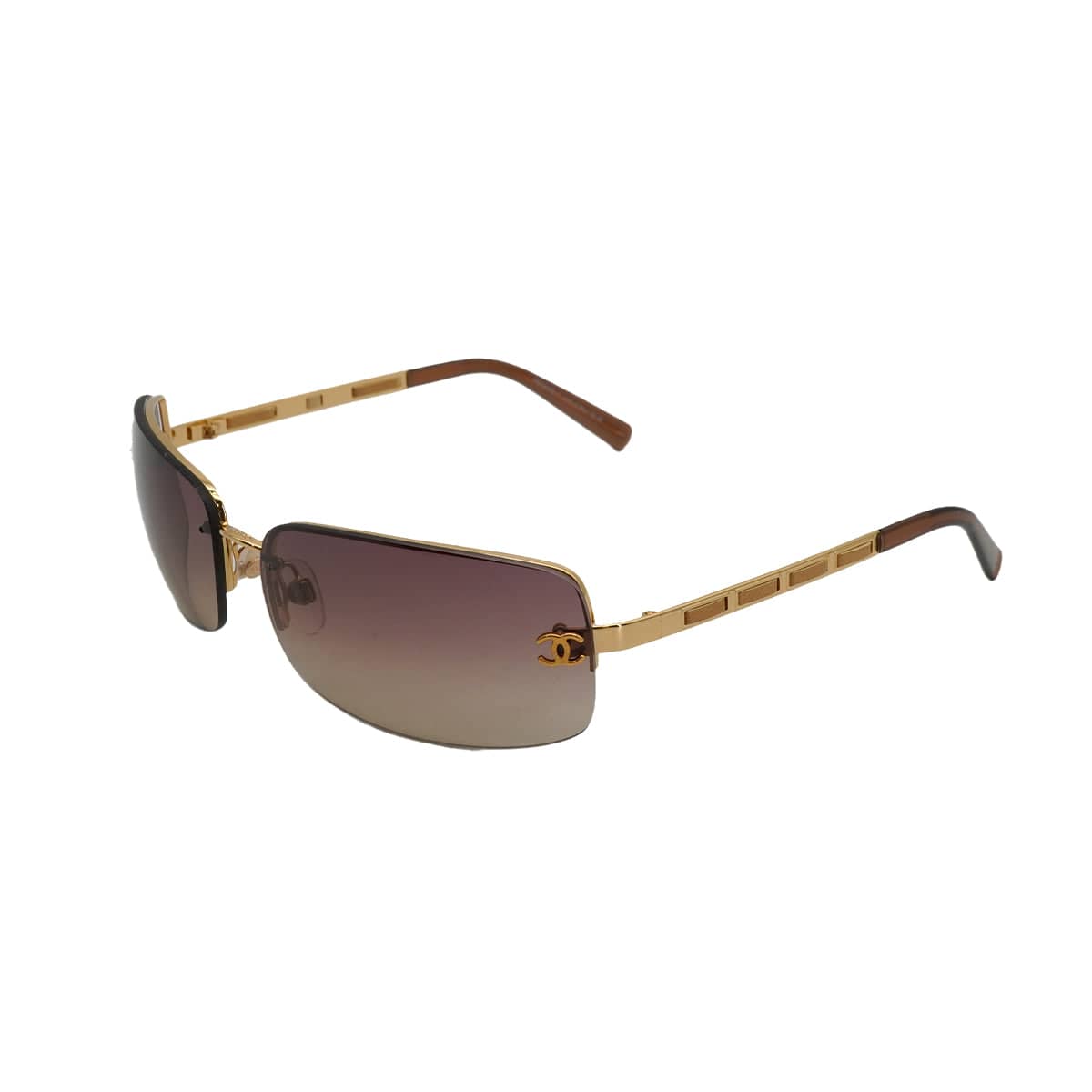 PURPOSE VINTAGE CHANEL COCOMARK SUNGLASSES BROWN EYEWEAR 90327865