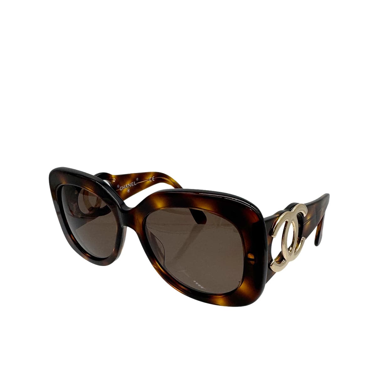 PURPOSE VINTAGE CHANEL COCOMARK SUNGLASSES TORTOISESHELL BROWN EYEWEAR 90324445