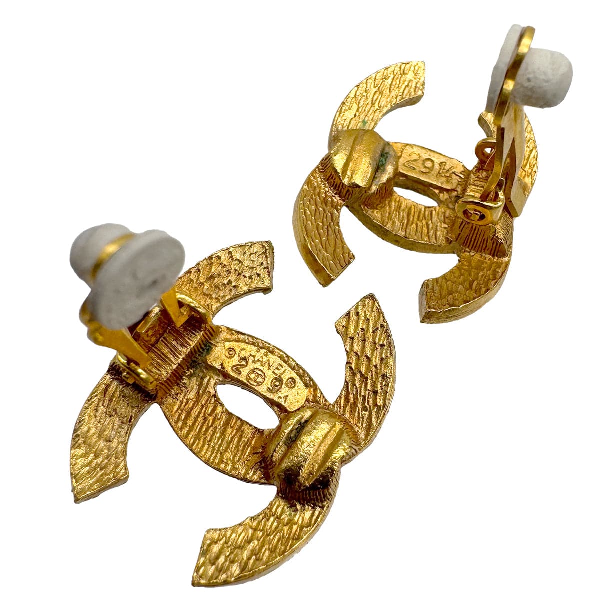 PURPOSE VINTAGE CHANEL EARRINGS COCOMARK GOLD ACCESSORY 29 90322533