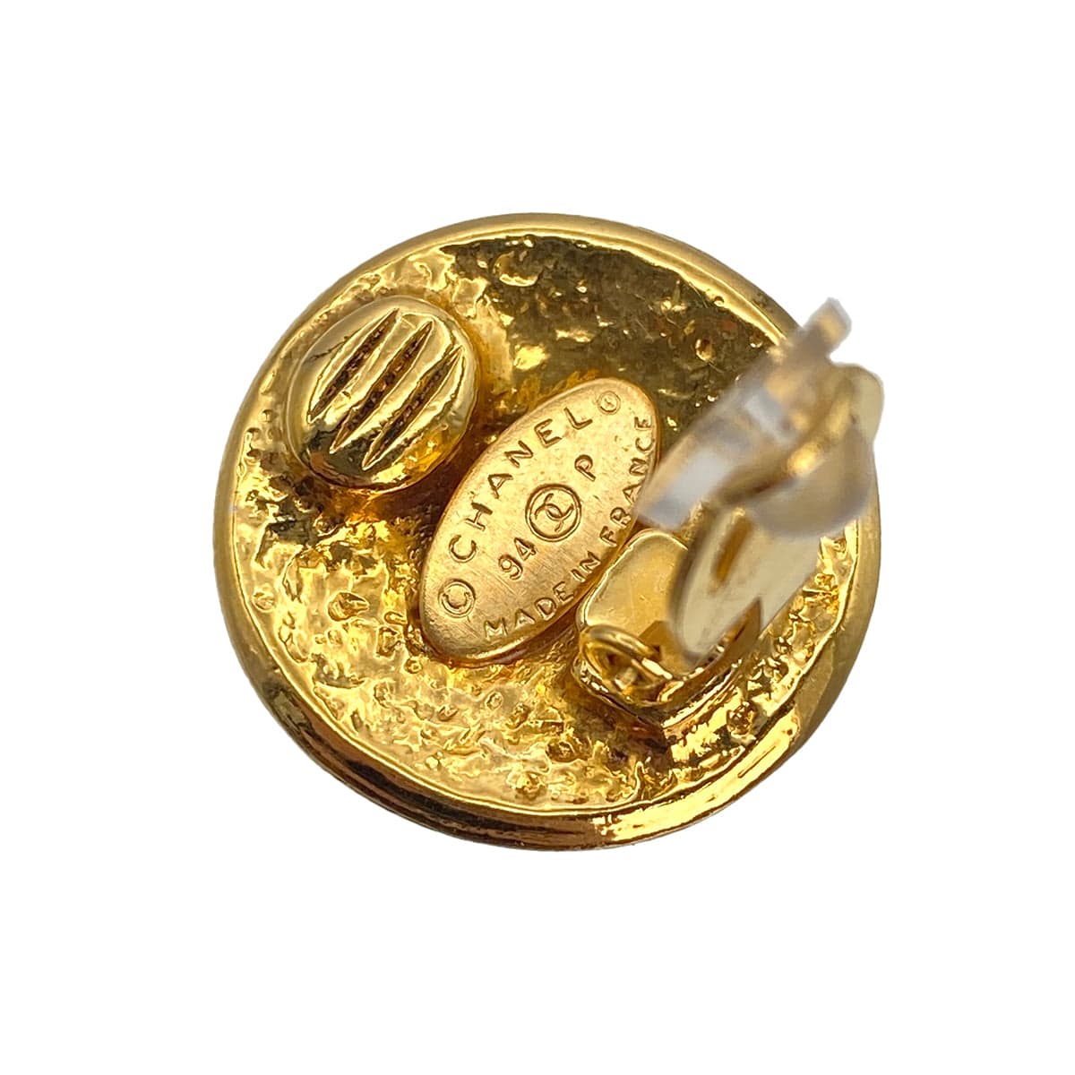 PURPOSE VINTAGE CHANEL EARRINGS COCOMARK GOLD ACCESSORY 94P 90321053