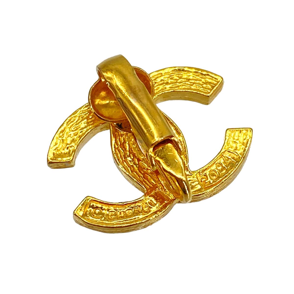 PURPOSE VINTAGE CHANEL EARRINGS COCOMARK RHINESTONE GOLD ACCESSORY 90322028
