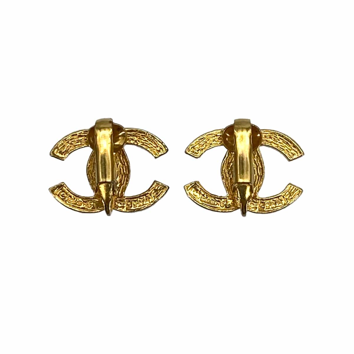 PURPOSE VINTAGE CHANEL EARRINGS COCOMARK RHINESTONE GOLD ACCESSORY 90322028