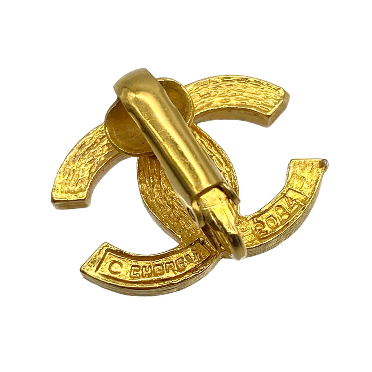 PURPOSE VINTAGE CHANEL EARRINGS COCOMARK RHINESTONE GOLD ACCESSORY 90323112