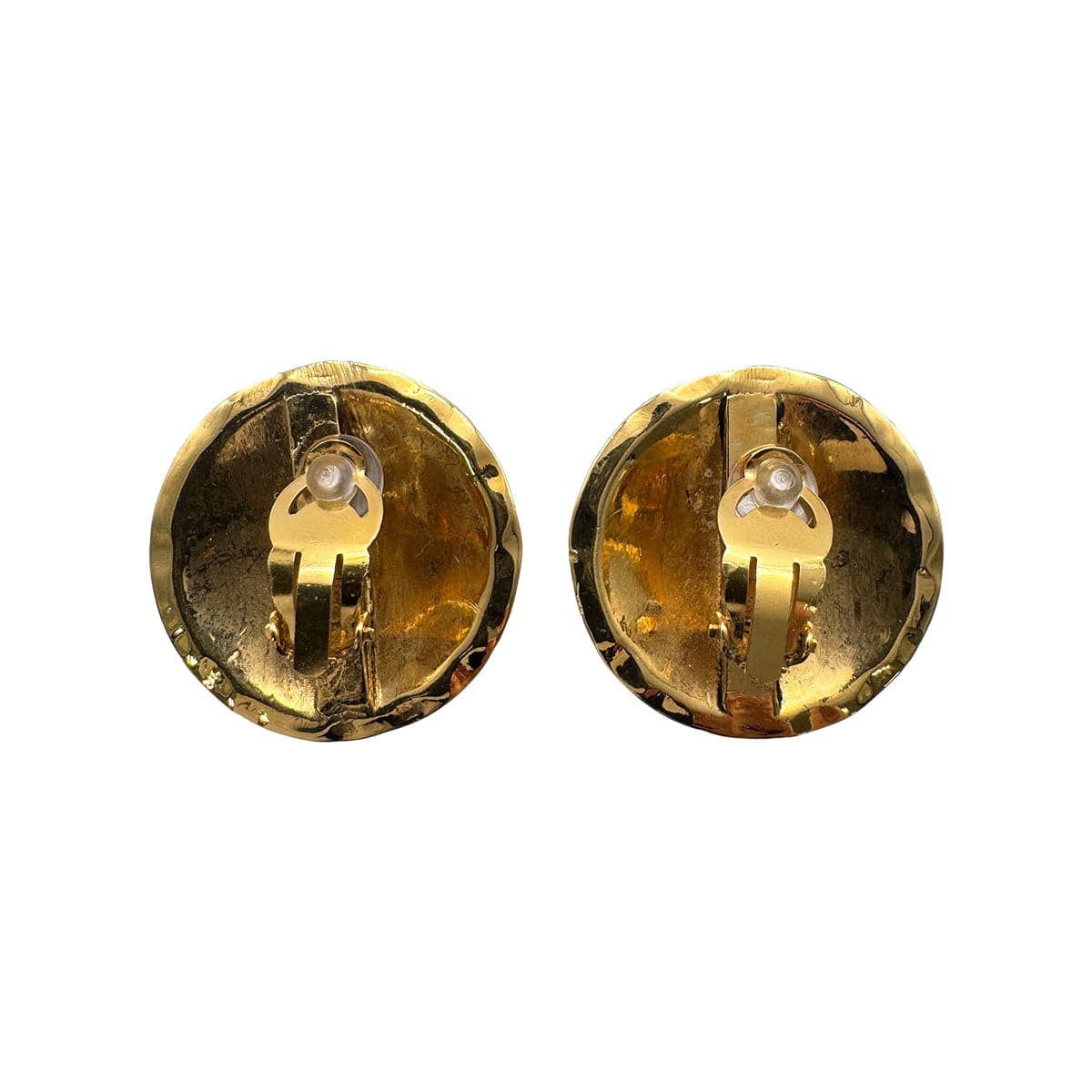 PURPOSE VINTAGE CHANEL EARRINGS COCOMARK ROUND MATELASSE ACCESSORY 90326879