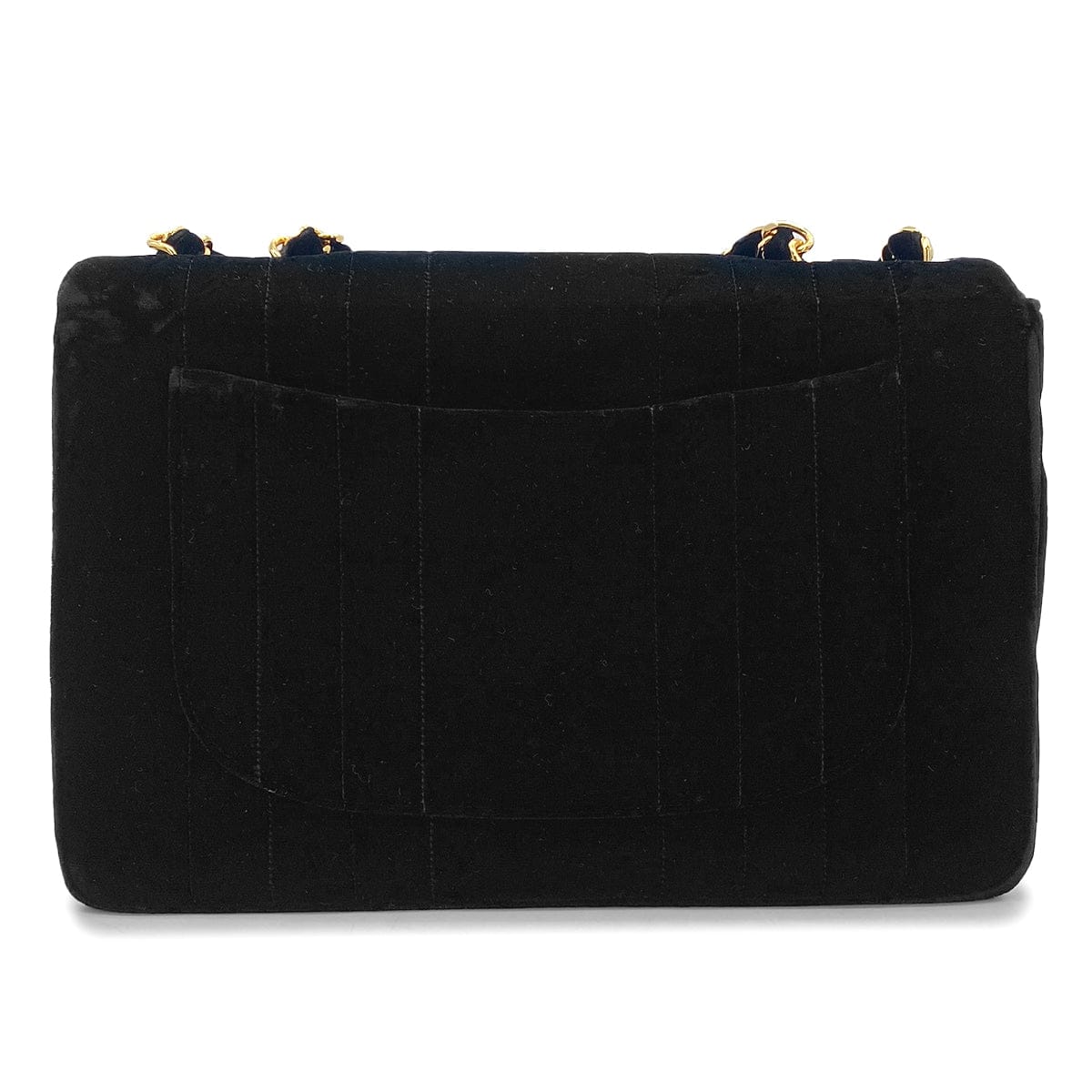 PURPOSE VINTAGE CHANEL MADEMOISELLE CHAIN SHOULDER BAG BLACK VELOR GOLD HARDWARE 90325613
