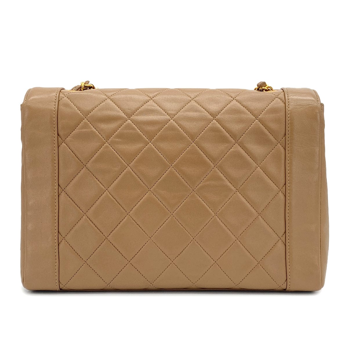PURPOSE VINTAGE CHANEL MATELASSE CHAIN SHOULDER BAG BROWN LAMB SKIN GOLD HARDWARE 90324754