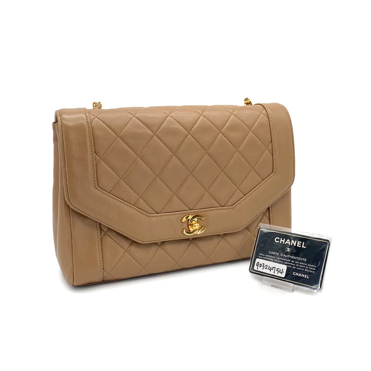PURPOSE VINTAGE CHANEL MATELASSE CHAIN SHOULDER BAG BROWN LAMB SKIN GOLD HARDWARE 90324754