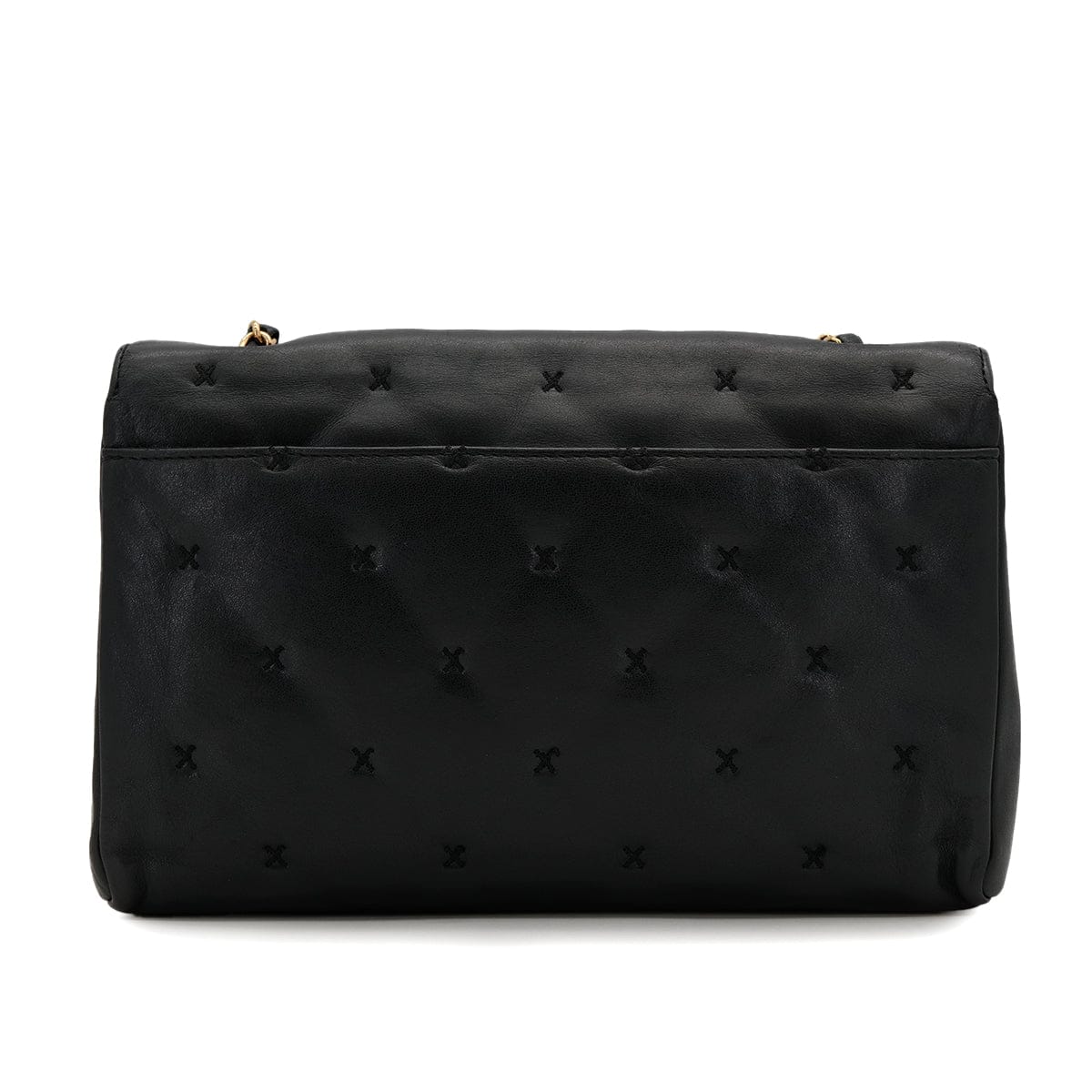 PURPOSE VINTAGE CHANEL MATELASSE STITCH CHAIN SHOULDER BAG BLACK LAMB SKIN GOLD HARDWARE 90322926