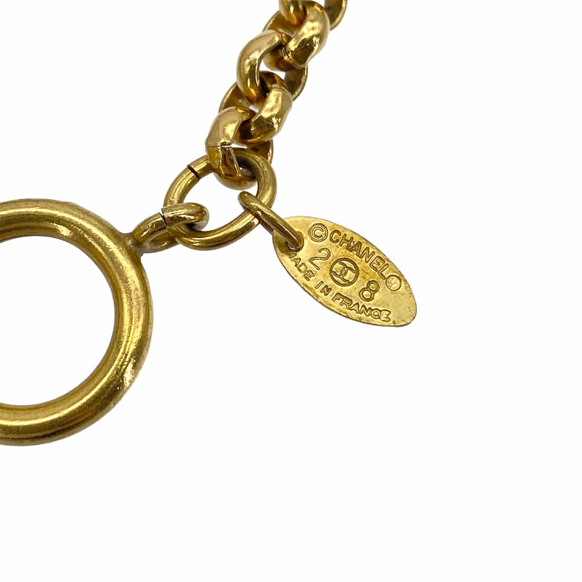 PURPOSE VINTAGE CHANEL NECKLACE COCOMARK GOLD ACCESSORY 28 90326647
