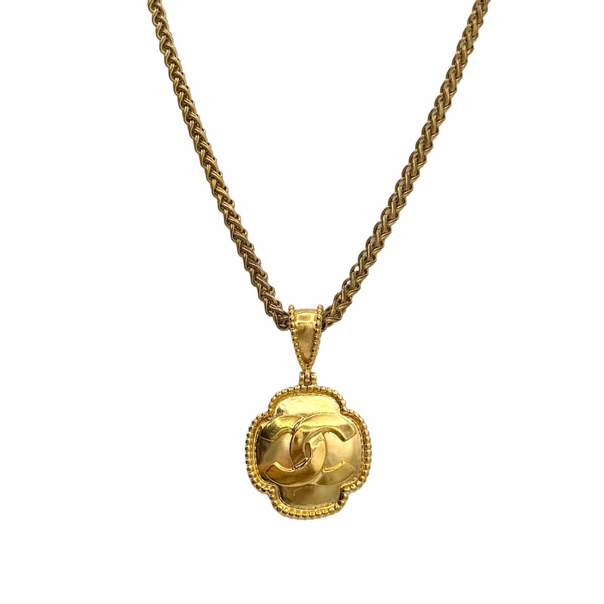PURPOSE VINTAGE CHANEL NECKLACE COCOMARK GOLD ACCESSORY 96A 90323098