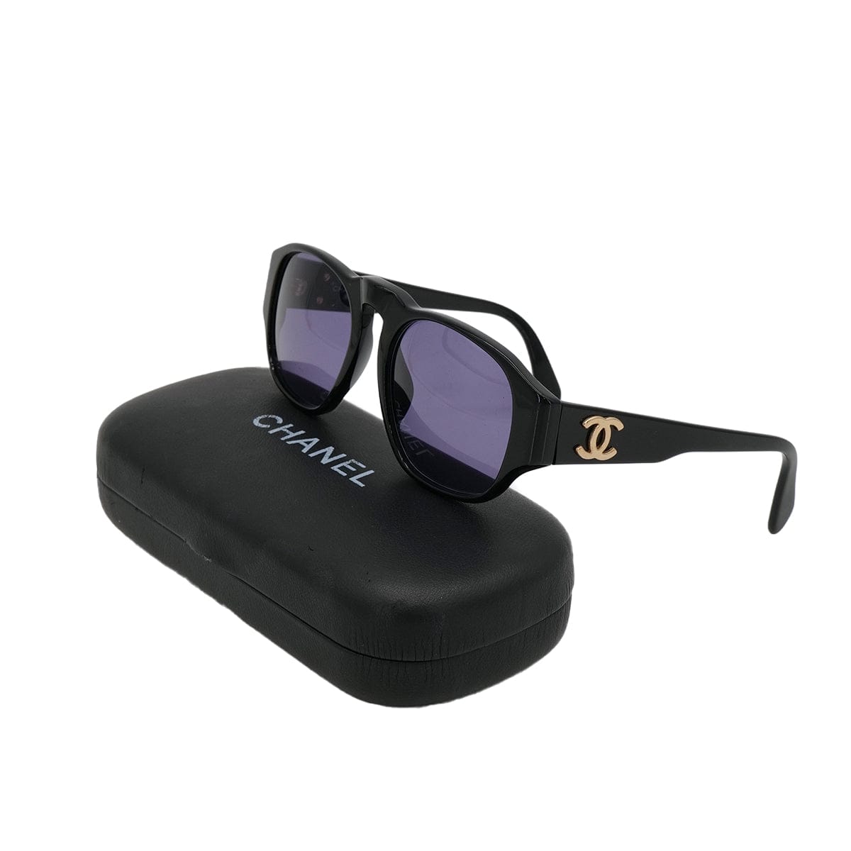 PURPOSE VINTAGE CHANEL SUNGLASSES COCOMARK BLACK EYEWEAR 90324124