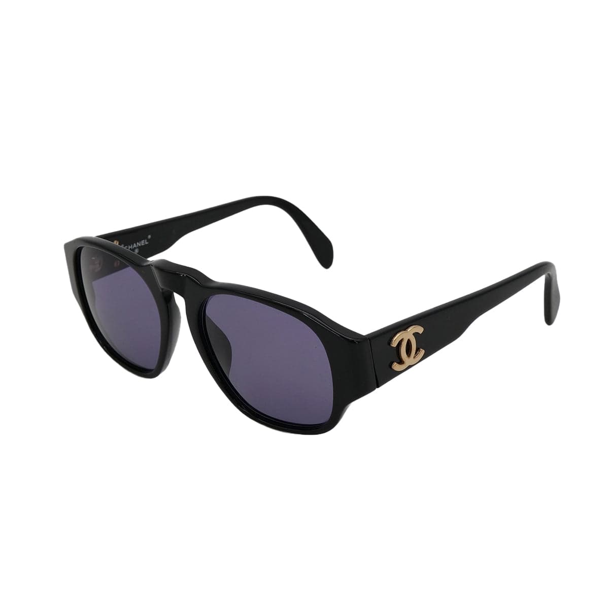 PURPOSE VINTAGE CHANEL SUNGLASSES COCOMARK BLACK EYEWEAR 90324124