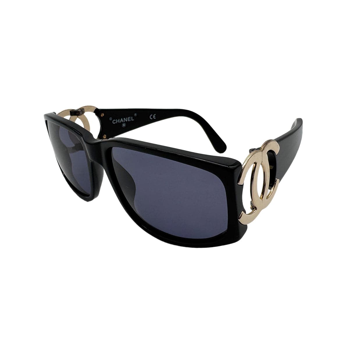 PURPOSE VINTAGE CHANEL SUNGLASSES COCOMARK LOGO BLACK EYEWEAR 90319130