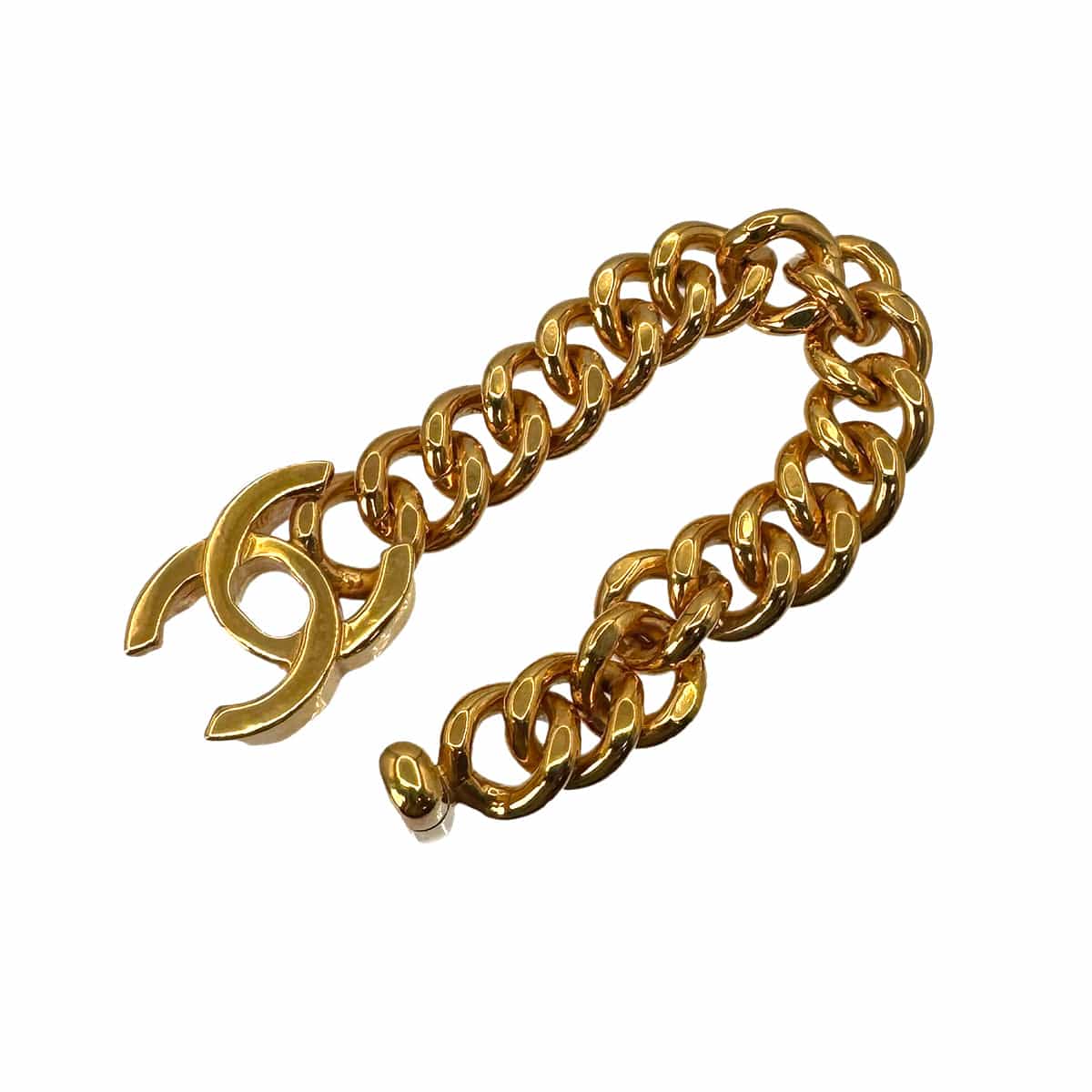PURPOSE VINTAGE CHANEL TURN LOCK BRACELET COCOMARK GOLD ACCESSORY 96P 90322539