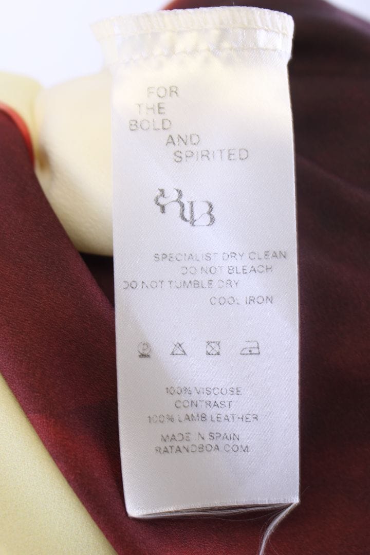 Rat & Boa Rat & Boa Antheia Floral Strapless Dress Yellow/ Red XXS/ XS