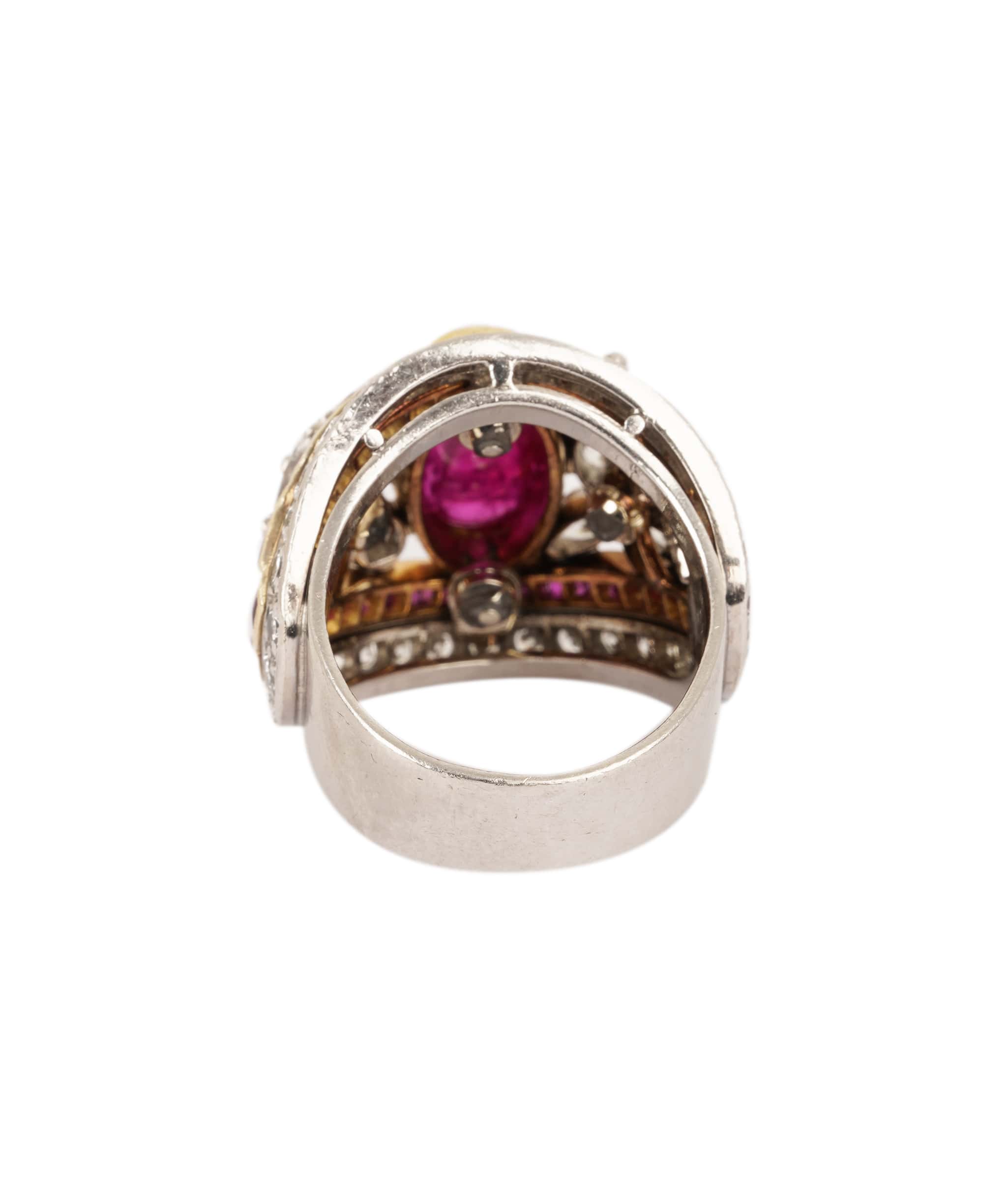 RESTIVO RESTIVO Burma Ruby and Diamond Bombe Ring WA90326