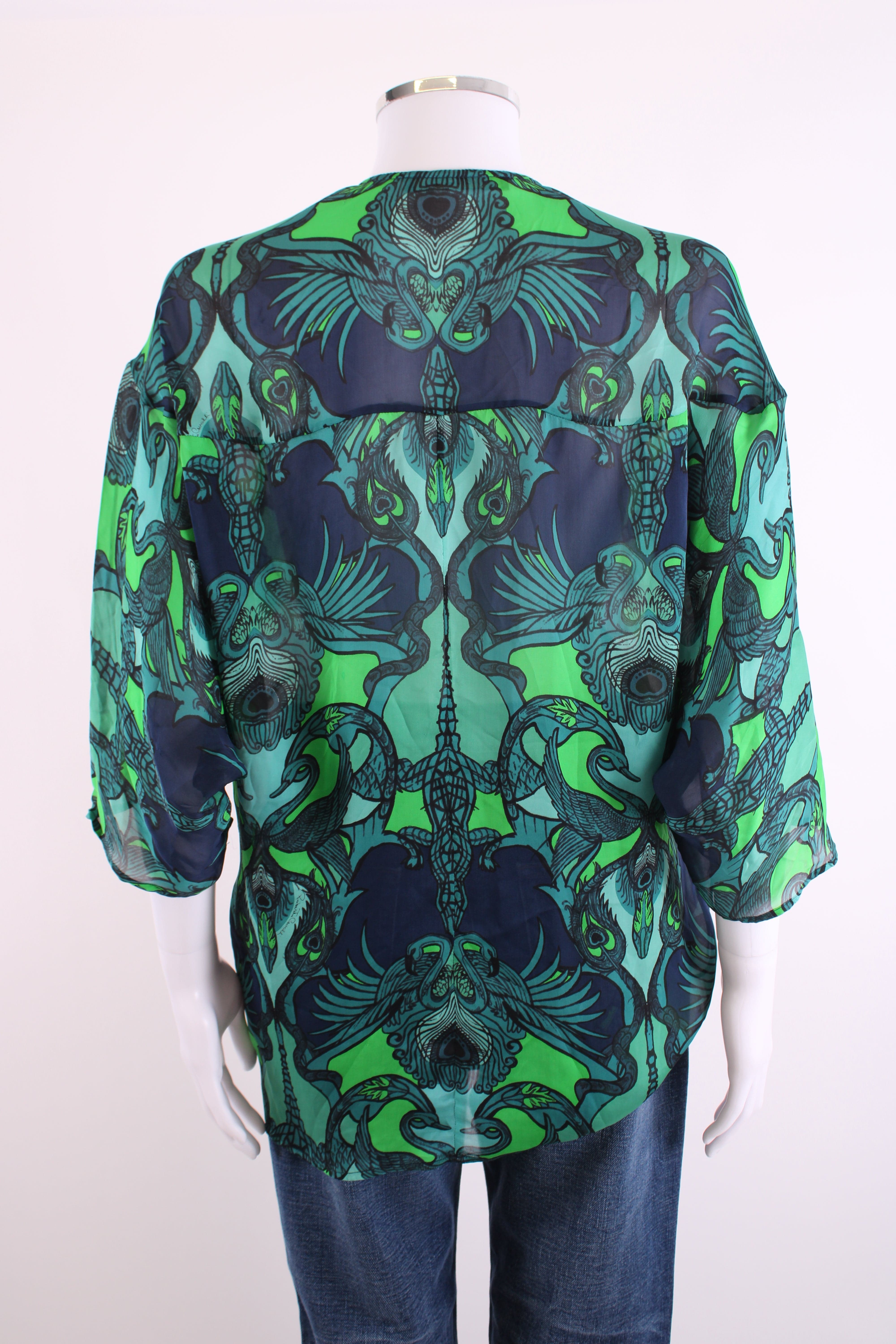 Roberto Cavalli Roberto Cavalli Top Green Print 8
