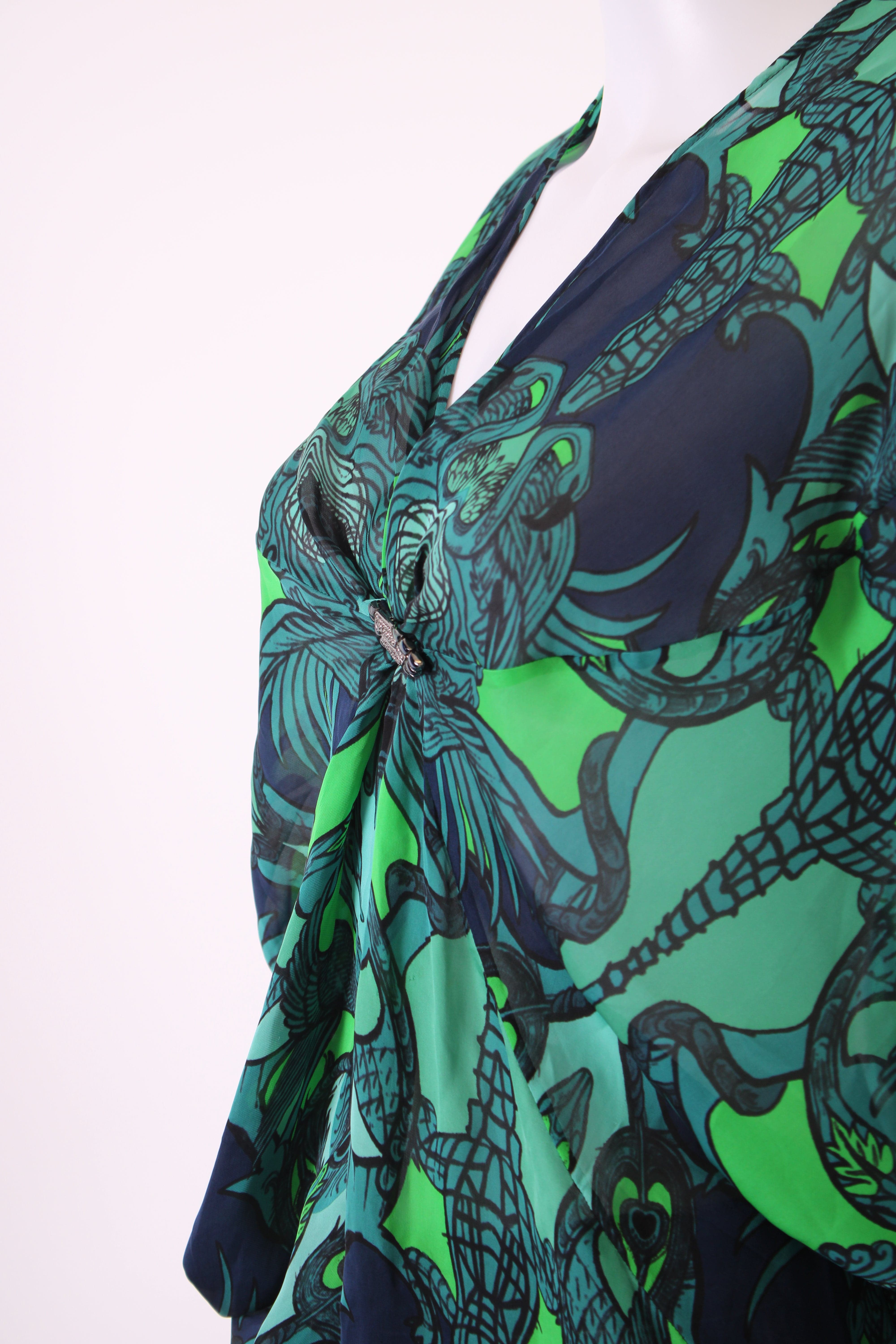 Roberto Cavalli Roberto Cavalli Top Green Print 8